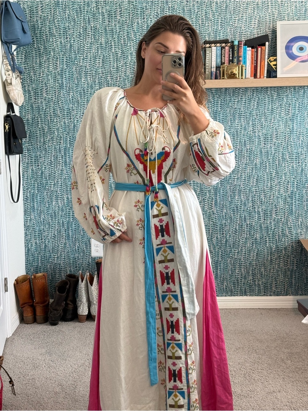 FARM Rio Macaw Embroidered White Maxi Dress - Picture 3 of 5